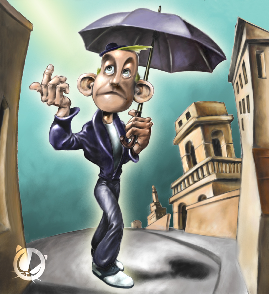 UOMO CON OMBRELLO BY GATTO